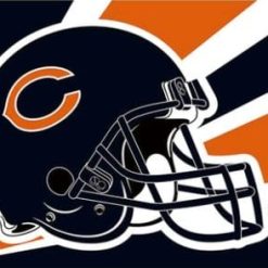 Chicago Bears Helmet US Flag 3X5 Ft Polyester Banner USA 90x150cm