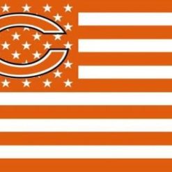 Chicago Bears Star-Spangled Flag 3X5 Ft Polyester Banner USA 90x150cm