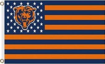 Chicago Bears Star-Spangled US Flag 3X5 Ft Polyester Banner USA 90x150cm