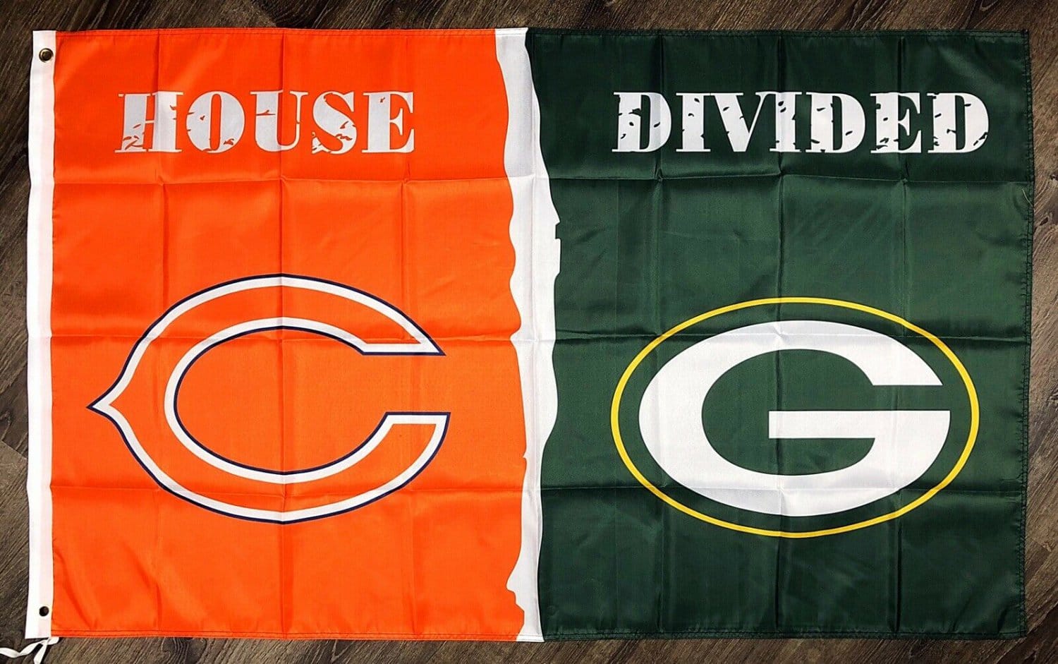Chicago Bears vs Green Bay Packers House Divided Flag 3x5 ft Sports Banner