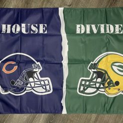 Chicago Bears vs Green Bay Packers House Divided Flag 3x5ft Sports Banner