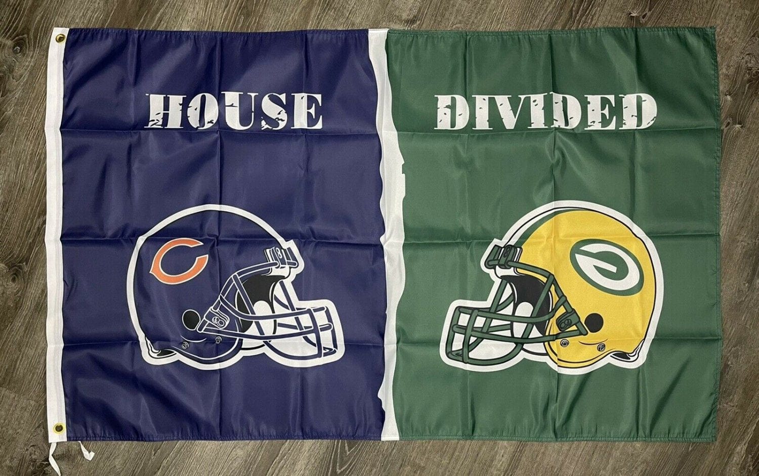Chicago Bears vs Green Bay Packers House Divided Flag 3x5ft Sports Banner
