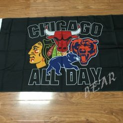 Chicago Blackhawks Chicago Cubs Chicago Bulls mixed polyester banner flag