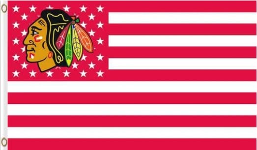 Chicago Blackhawks Custom US Flag 3X5Ft Polyester Digital Print Banner USA