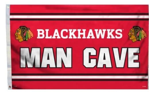 Chicago Blackhawks Man Cave Flag 3X5Ft Polyester Digital Print Banner USA