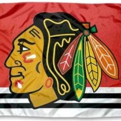 Chicago Blackhawks Red US Flag 3X5Ft Polyester Digital Print Banner USA
