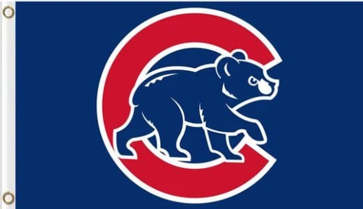 Chicago Cub Team US Flag 3X5Ft Banner USA Polyester with Brass Grommets - 5