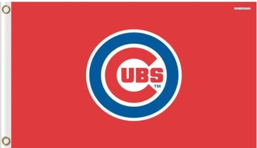 Chicago Cub Team US Red Flag 3X5Ft Banner USA Polyester with Brass Grommets
