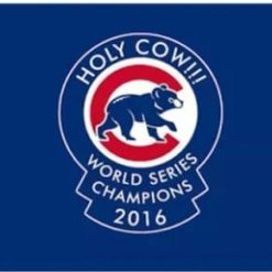 Chicago Cubs Holy Cow WORLD SERIES CHAMPIONS Flag 3X5Ft Banner USA Polyester with Brass Grommets
