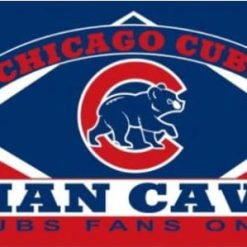 Chicago Cubs Man Cave Flag 3X5Ft Banner USA Polyester with Brass Grommets