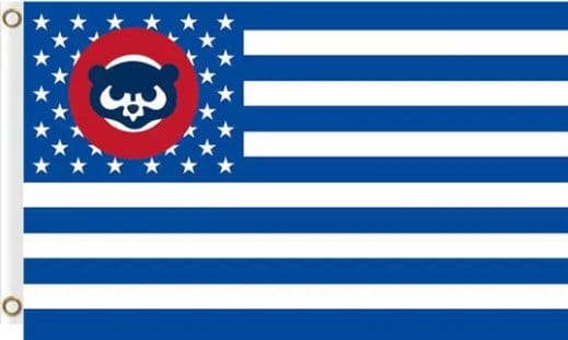 Chicago Cubs Star US Flag 3X5Ft Banner USA Polyester with Brass Grommets