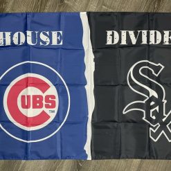 Chicago Cubs vs White Sox House Divided Flag 3x5 ft Sports Banner Man-Cave