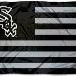 Chicago White Sox Black Nation flag 3X5Ft Banner USA Polyester with Brass Grommets