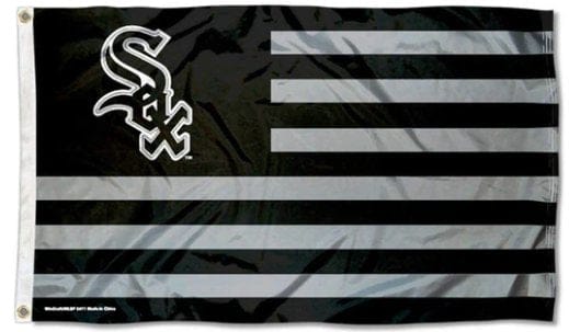 Chicago White Sox Black Nation flag 3X5Ft Banner USA Polyester with Brass Grommets