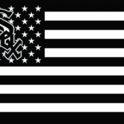 Chicago White Sox Black flag 3X5Ft Banner USA Polyester with Brass Grommets