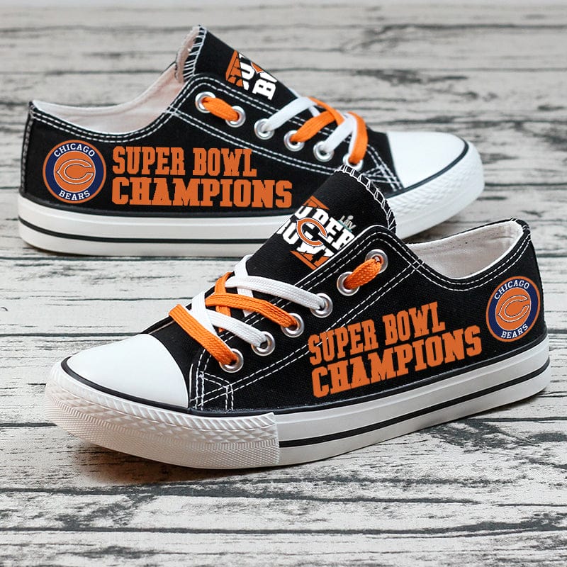 Chicago Bears Low Top Canvas Sport Sneakers Shoes For Men Women Fans - Image 6