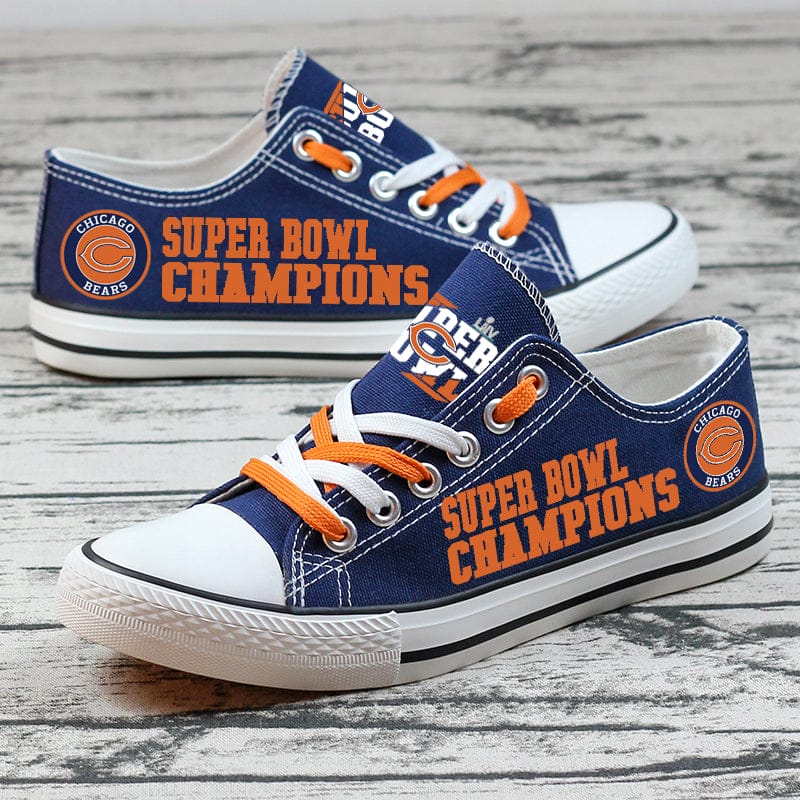 Alternative view of Chicago Bears  Low Top Canvas Sport Sneakers Shoes For Men Women Fans