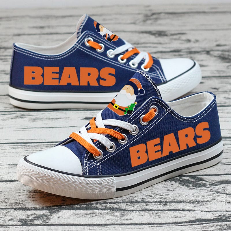 Chicago Bears Low Top Canvas Sport Sneakers Shoes For Men Women Fans - Image 3