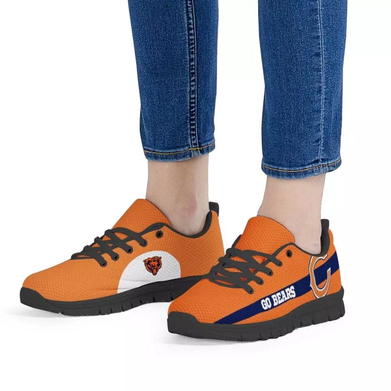 Chicago Bears Black Orange Limited NLF Sneaker Shoes - Image 7