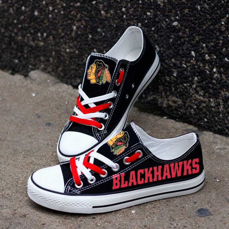 Chicago BlackhawksLow Top Canvas Sport Sneakers Shoes For Men Women Fans