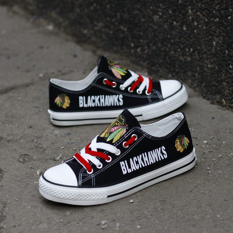 Chicago Blackhawks Low Top Canvas Sport Sneakers Shoes For Men Women Fans