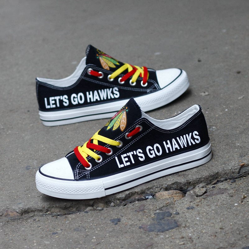 Chicago Blackhawks Low Top Canvas Sport Sneakers Shoes For Men Women Fans - Image 4