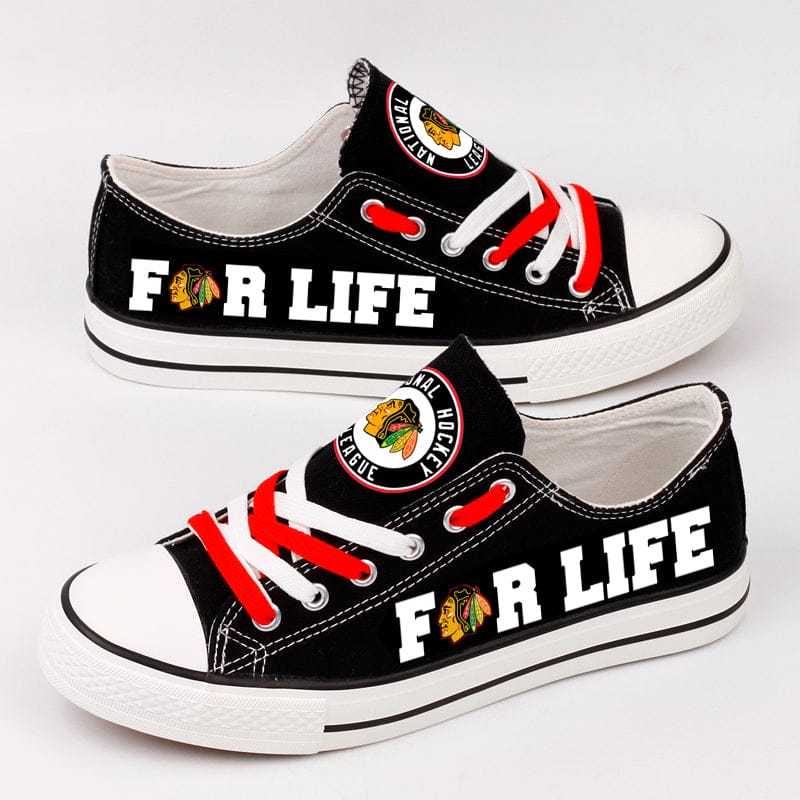 Chicago BlackhawksLow Top Canvas Sport Sneakers Shoes For Men Women Fans - Image 4