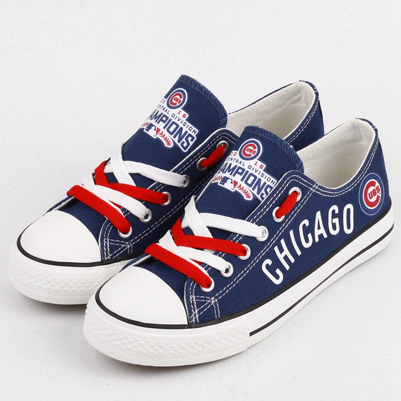 Alternative view of Chicago Cubs Limited Print Low Top Canvas Shoes Sport Sneakers For Men Women Fans