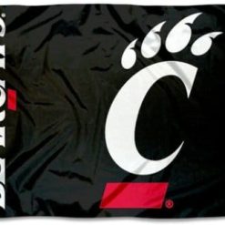 Cincinnati Bearcats Black Flag 3X5 Banner USA Polyester with 2 Brass Grommets