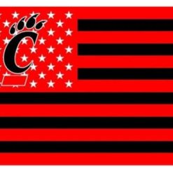 Cincinnati Bearcats Black Red Flag 3X5ft Banner USA Polyester with 2 Brass Grommets