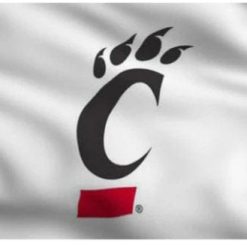 Cincinnati Bearcats White Flag 3X5ft Banner USA Polyester with 2 Brass Grommets