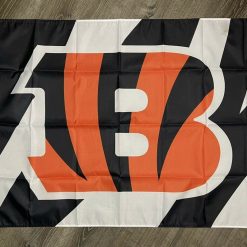Cincinnati Bengals Logo Flag 3x5 ft Sports Banner Man-Cave Garage Bar Pub