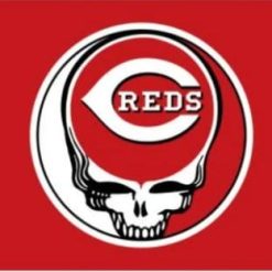 Cincinnati Reds Dead Skull Flag 3X5Ft Banner USA Polyester with Brass Grommets