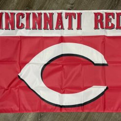 Cincinnati Reds Retro Logo Flag 3x5 ft Sports Red Banner Man-Cave Garage Bar