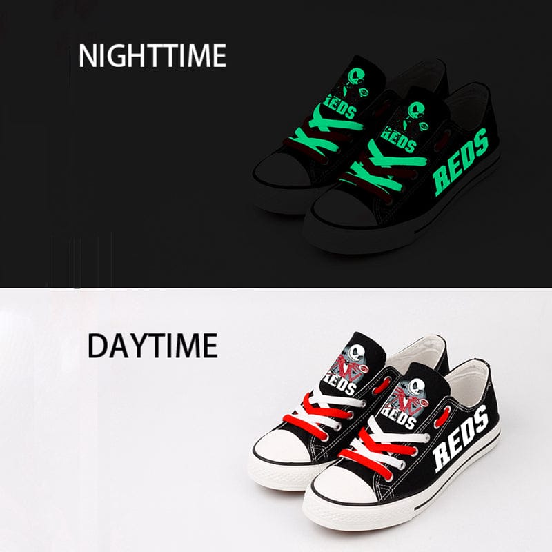 Alternative view of Cincinnati Reds Limited Print Low Top Canvas Shoes Sport Sneakers For Men Women Fans