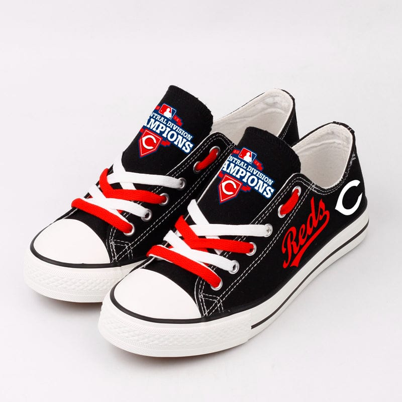 Alternative view of Cincinnati Reds Limited Print Low Top Canvas Shoes Sport Sneakers For Men Women Fans