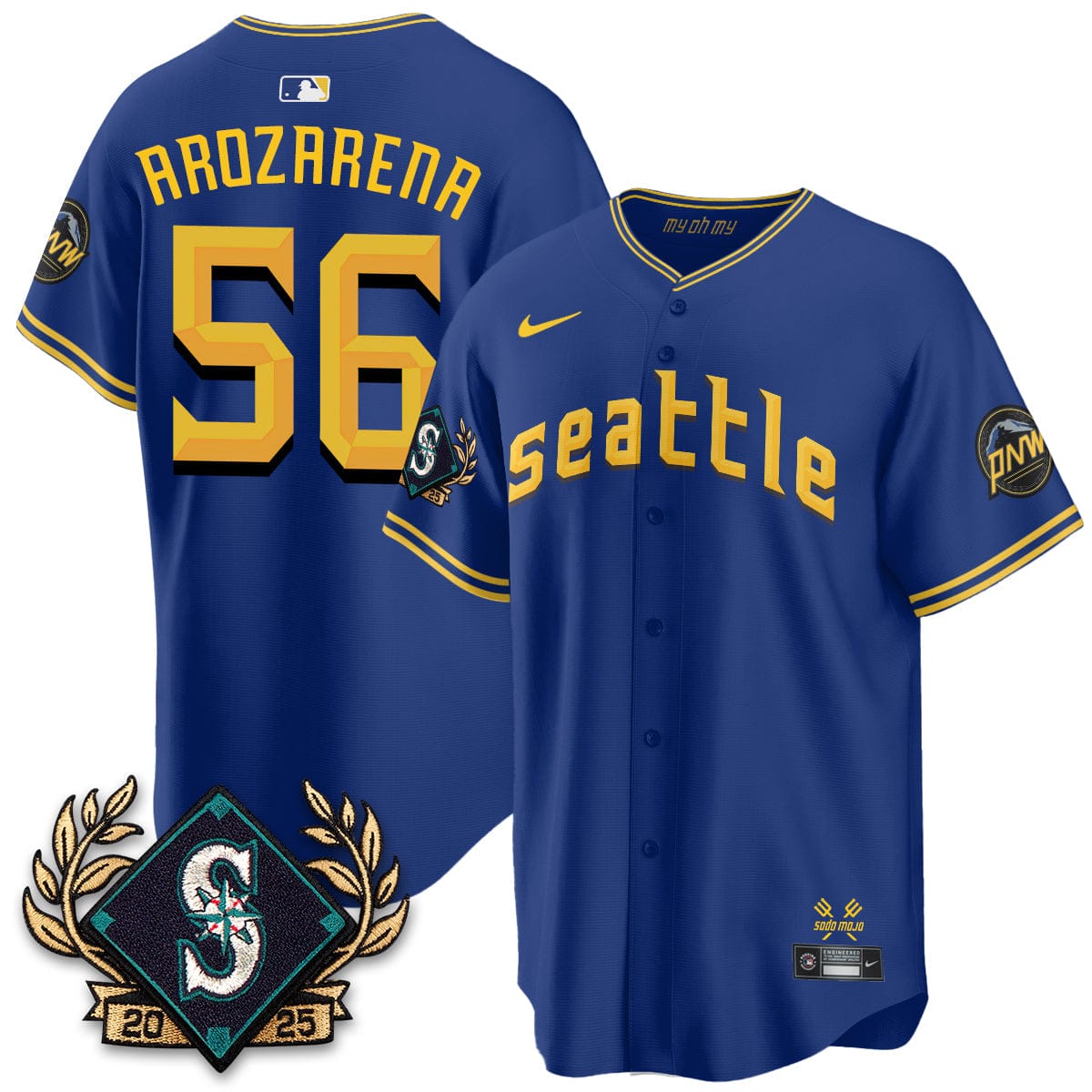 Seattle Mariners 2025 Series Champions Jersey - All Stitched - Image 4