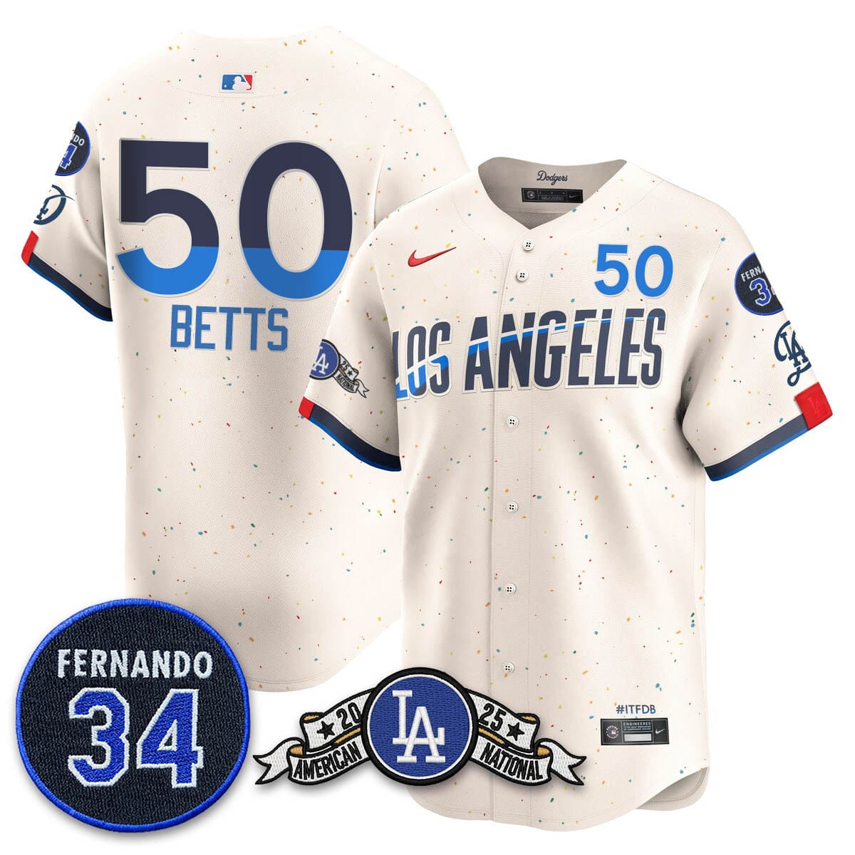 Los Angeles Dodgers 2025 National League Champions Jersey - All Stitched - Image 11