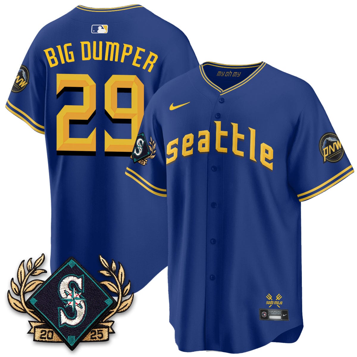 Seattle Mariners 2025 Series Champions Jersey - All Stitched - Image 5