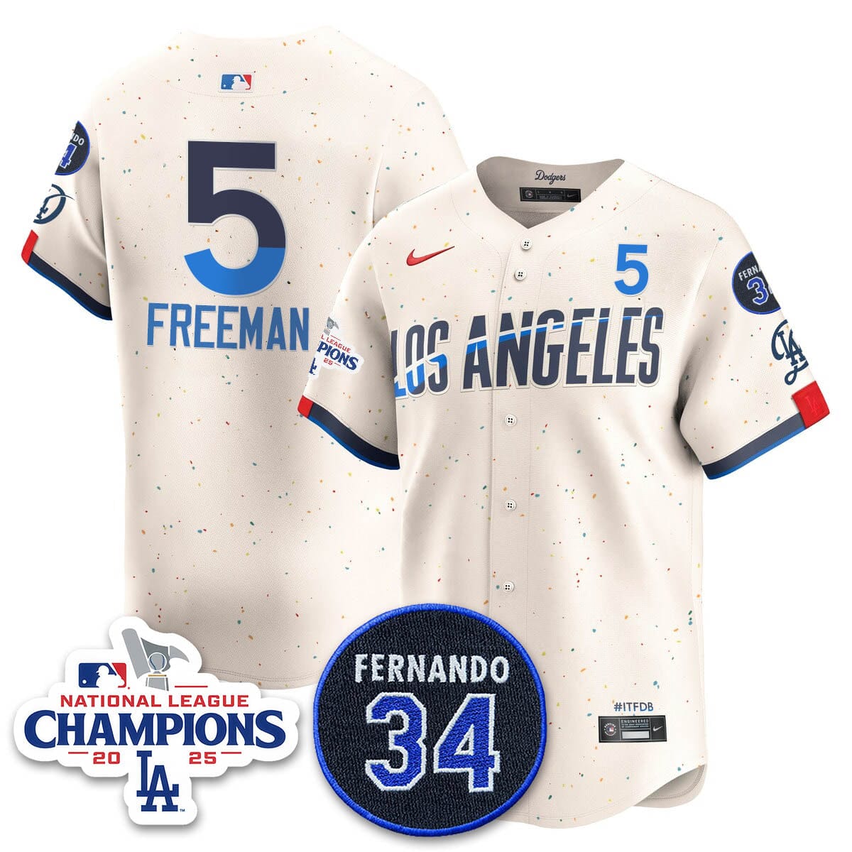 Los Angeles Dodgers 2025 NL Champions Jersey - All Stitched - Image 12