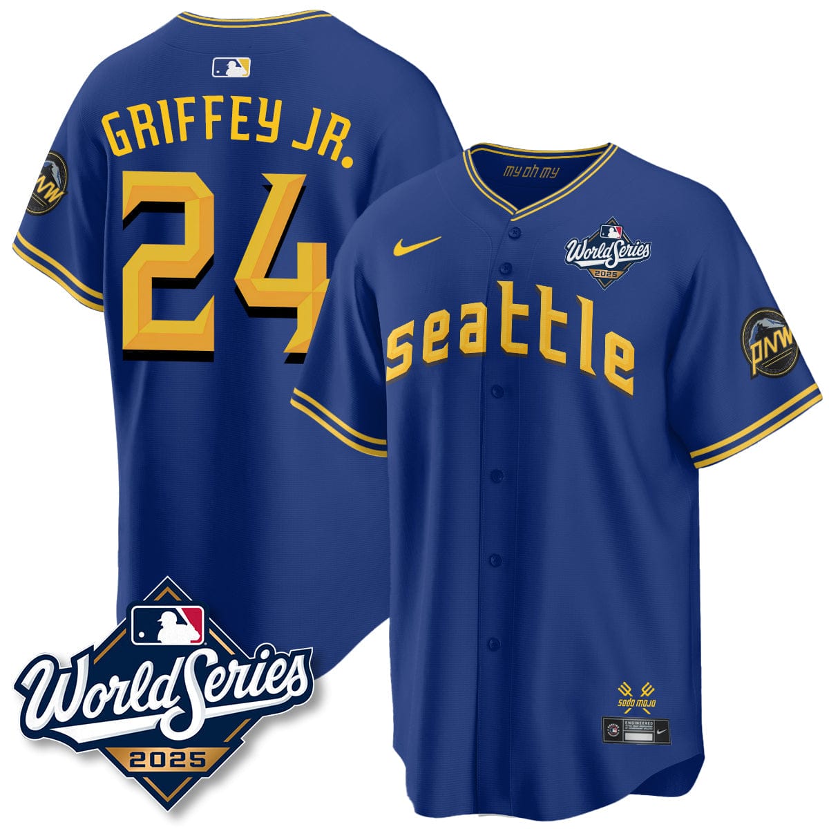 Seattle Mariners 2025 World Series Jersey - All Stitched - Image 6