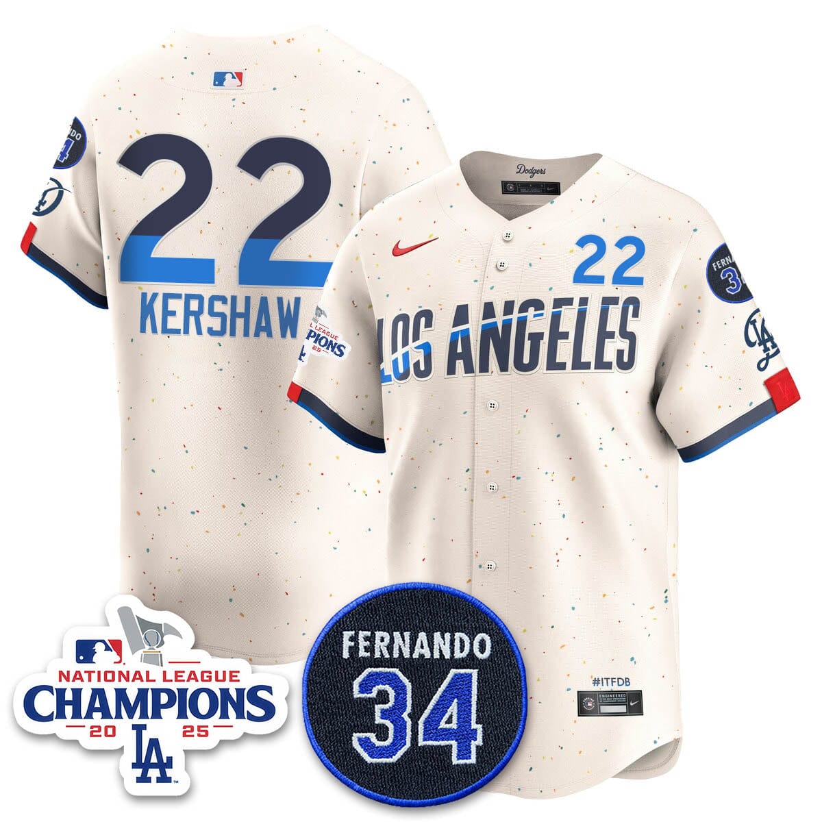 Los Angeles Dodgers 2025 NL Champions Jersey - All Stitched - Image 13