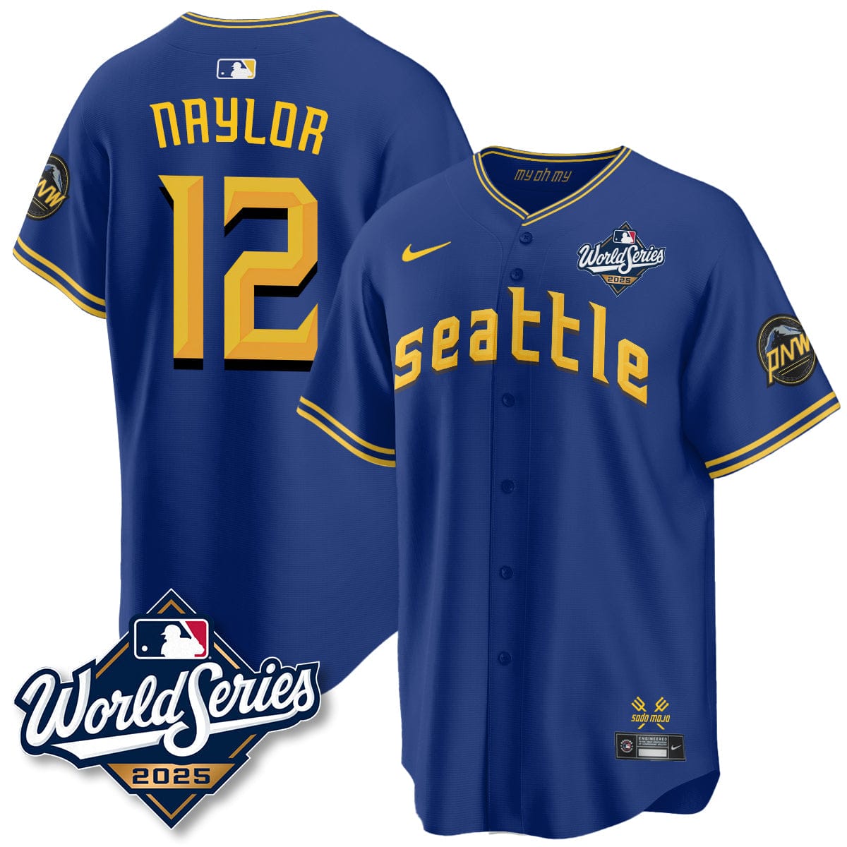 Seattle Mariners 2025 World Series Jersey - All Stitched - Image 7