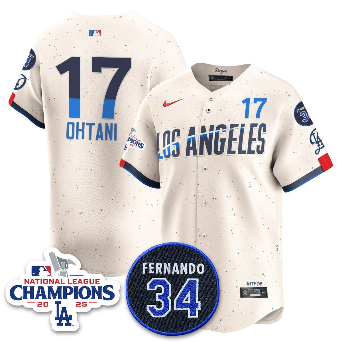 Los Angeles Dodgers 2025 NL Champions Jersey - All Stitched - Image 15