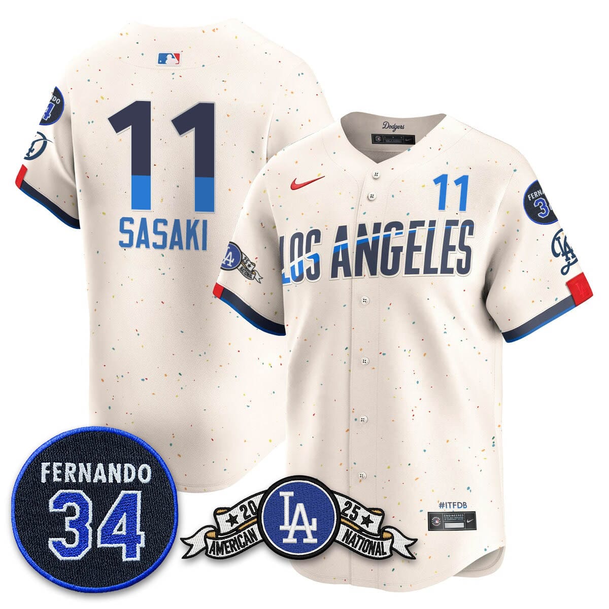 Los Angeles Dodgers 2025 National League Champions Jersey - All Stitched - Image 16