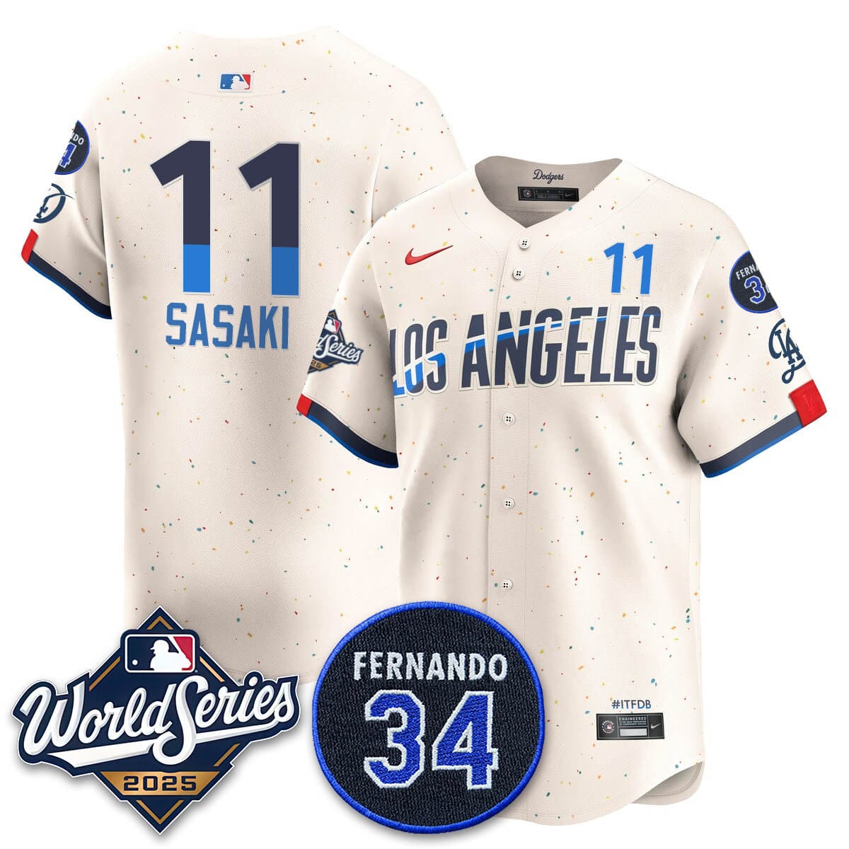 Los Angeles Dodgers 2025 National League Champions Jersey - All Stitched - Image 17