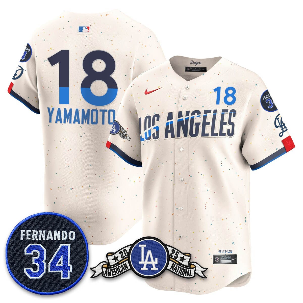Los Angeles Dodgers 2025 National League Champions Jersey - All Stitched - Image 17