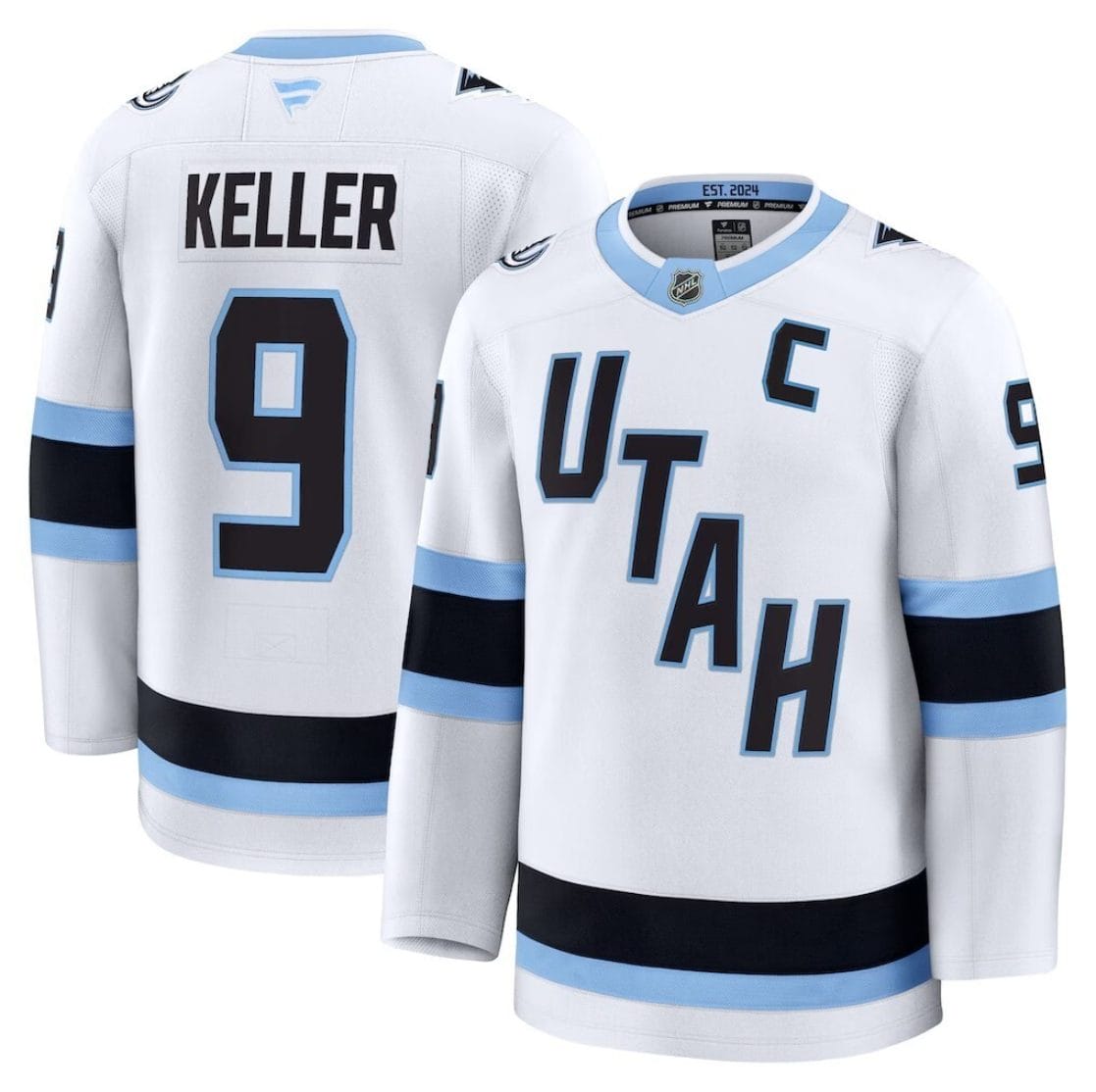 Alternative view of Clayton Keller Jersey #9 Utah Home Away Premium Player Stitched