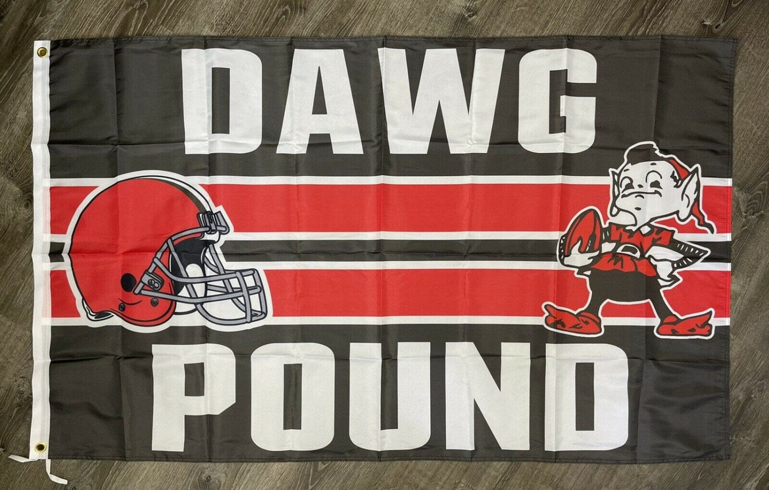 Cleveland Browns Dawg Pound Flag 3x5 ft Sports Brown Banner Man-Cave Garage Bar