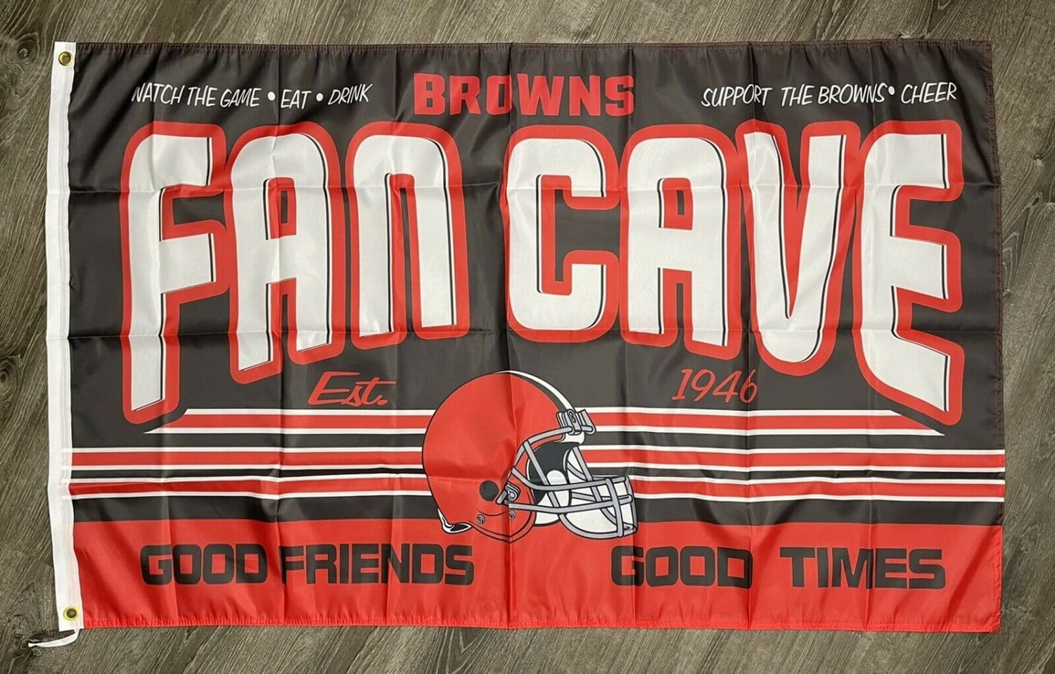 Cleveland Browns Fan Cave Flag 3x5 ft Sports Banner Man-Cave Garage